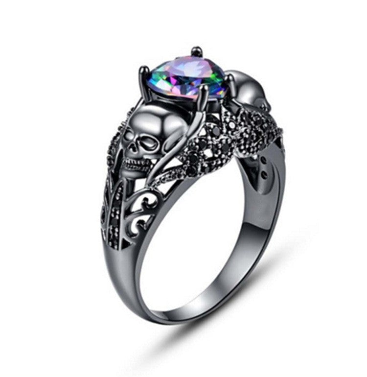 Anillos De Metal De Circón Oval Colorido al por mayor